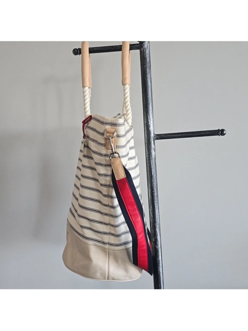 Coach x Saint James Legacy Striped Canvas Weekender Tote Bag - Picture 6 of 15